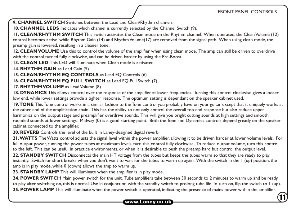 Laney IRT60H User Manual | Page 11 / 20