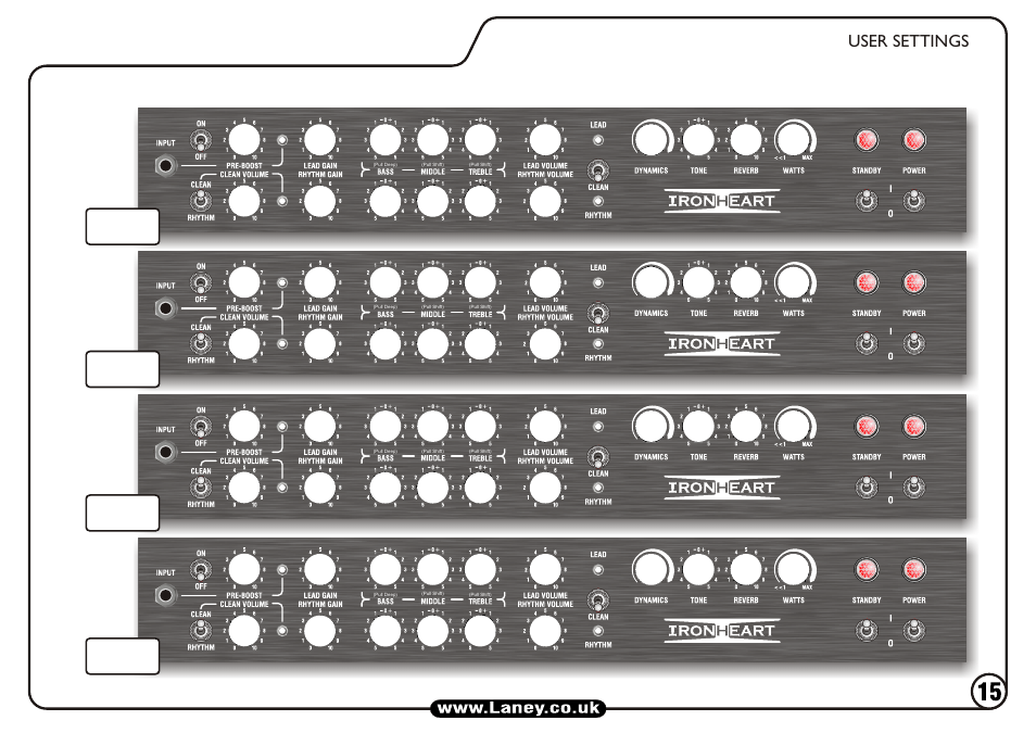 User settings | Laney IRT60H User Manual | Page 15 / 20