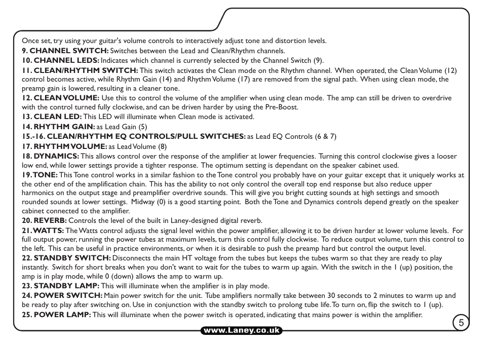 Laney IRT30-112 User Manual | Page 5 / 16