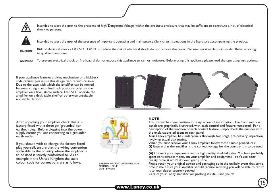 Laney L20T-212 User Manual | Page 15 / 16
