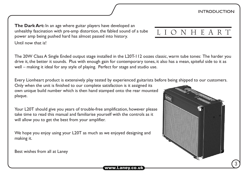 Laney L20T-212 User Manual | Page 3 / 16