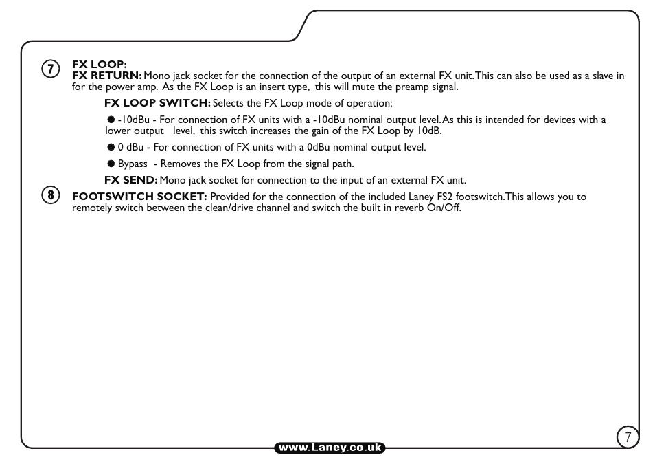 Laney L20T-212 User Manual | Page 7 / 16