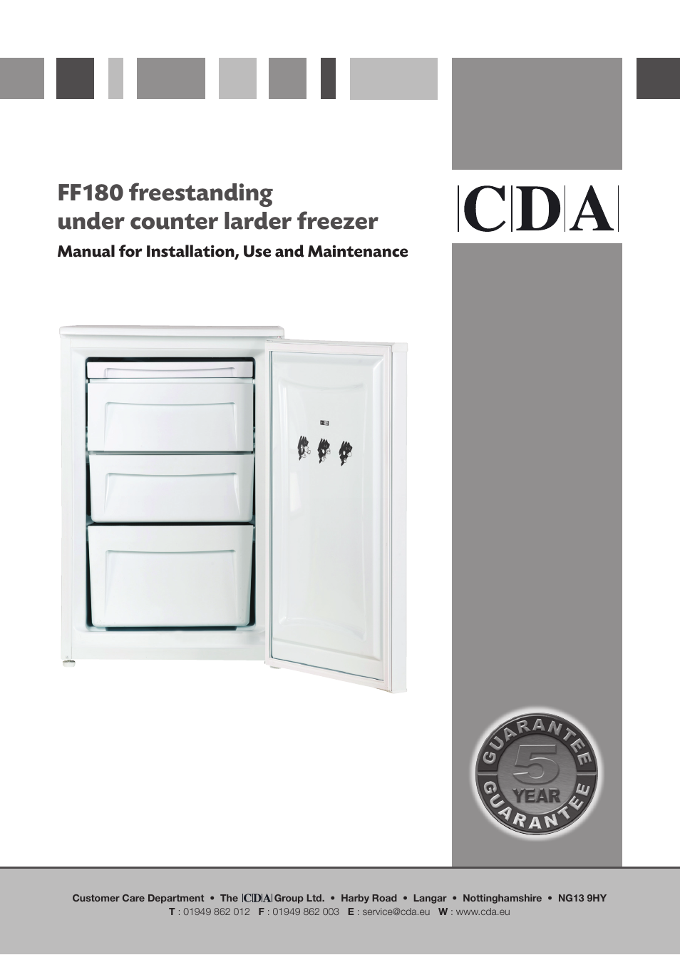 CDA FF180 User Manual | 8 pages