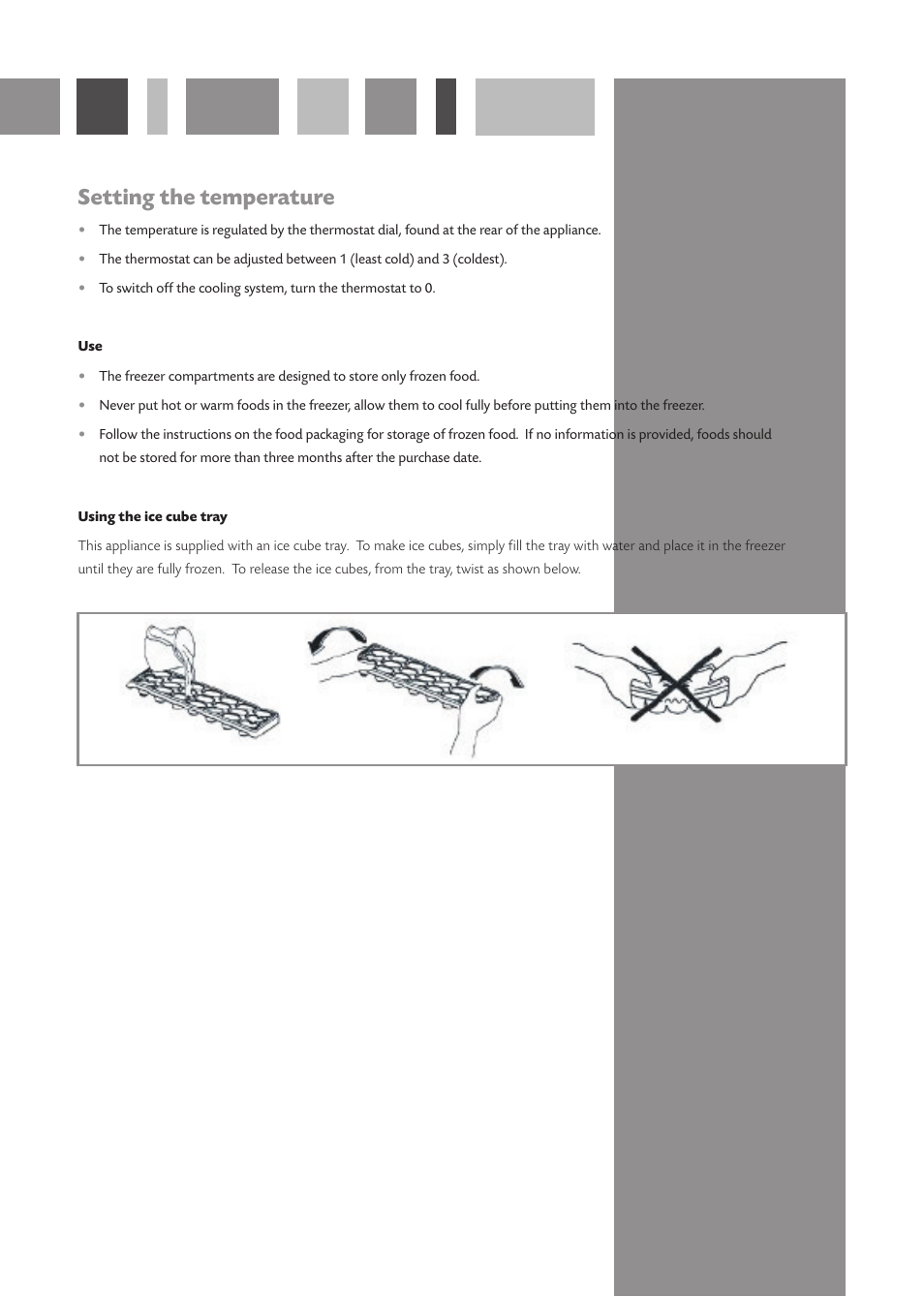 Setting the temperature | CDA FF180 User Manual | Page 4 / 8