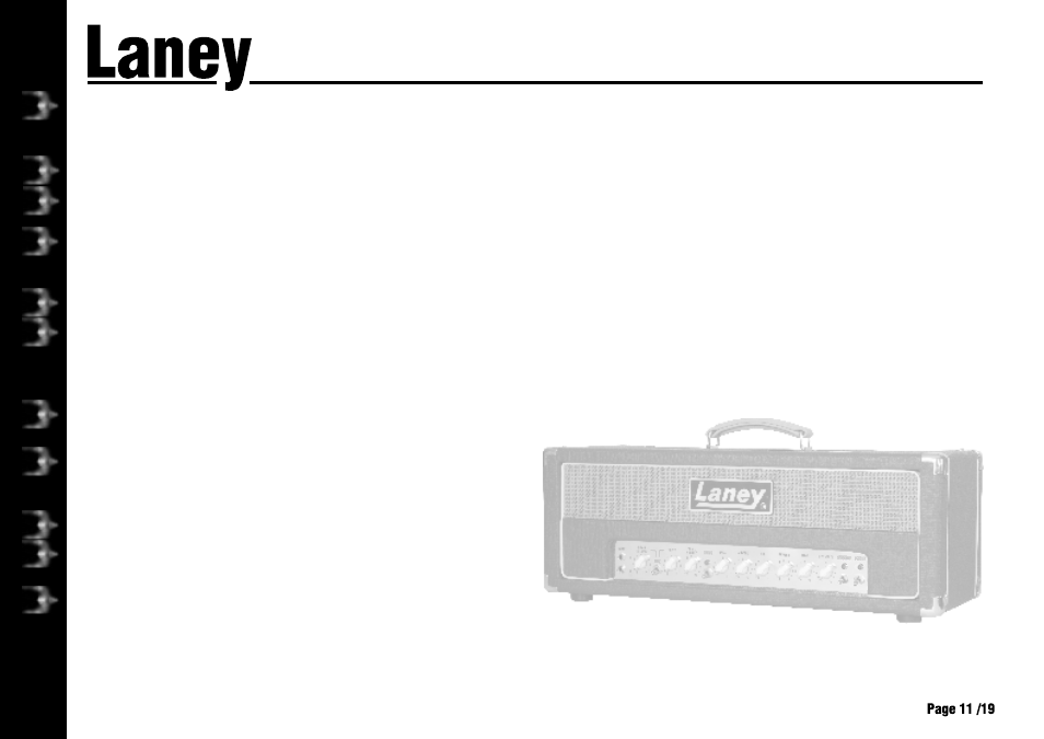 L50h, Operating instructions | Laney L50H User Manual | Page 11 / 20