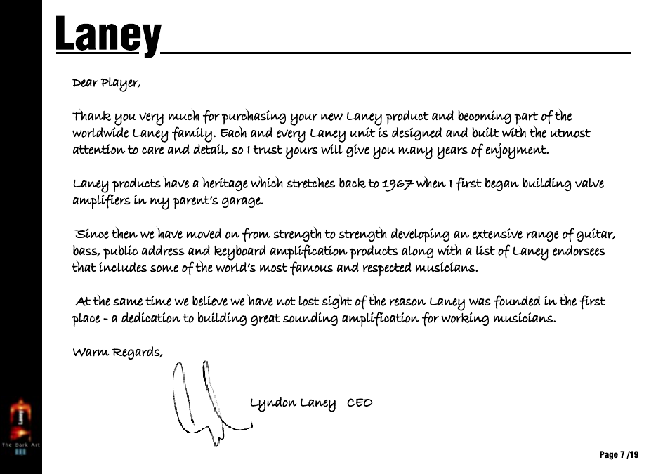 Laney L50H User Manual | Page 7 / 20