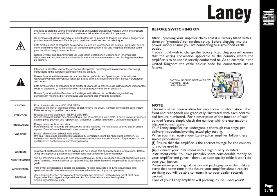 Laney GH50L User Manual | Page 3 / 16