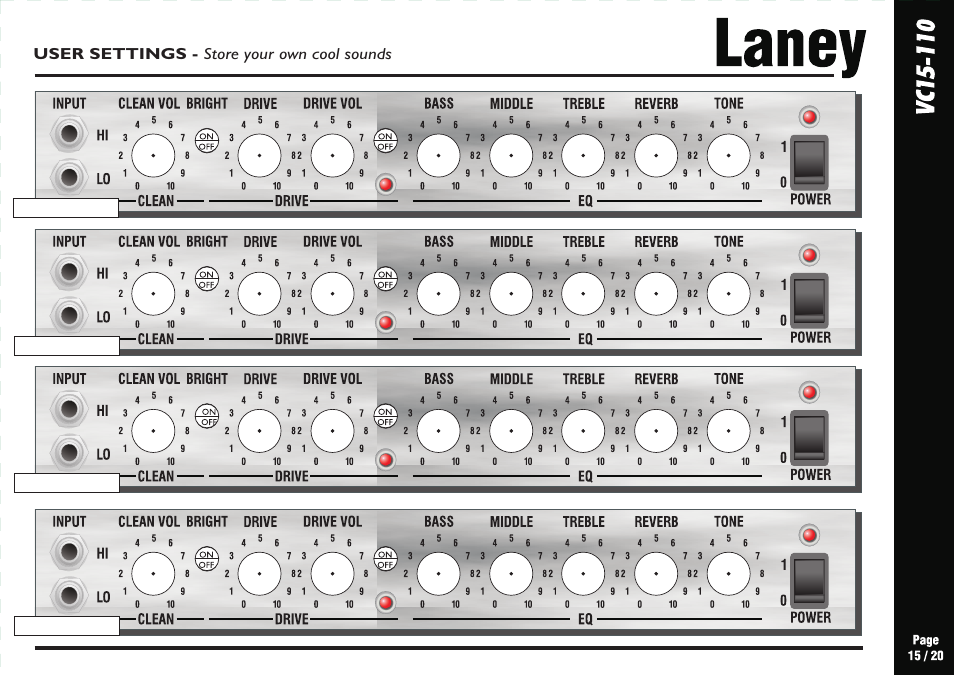 Laney VC15-110 User Manual | Page 15 / 20