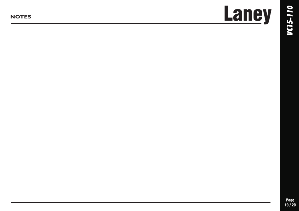 Laney VC15-110 User Manual | Page 19 / 20