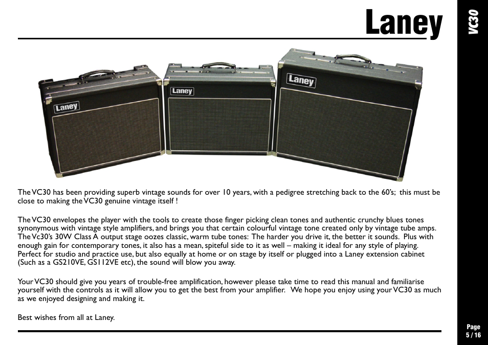 Laney | Laney VC30-112 User Manual | Page 5 / 16