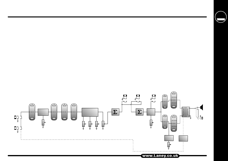 Specifications, Block diagram | Laney CUB12R User Manual | Page 7 / 16