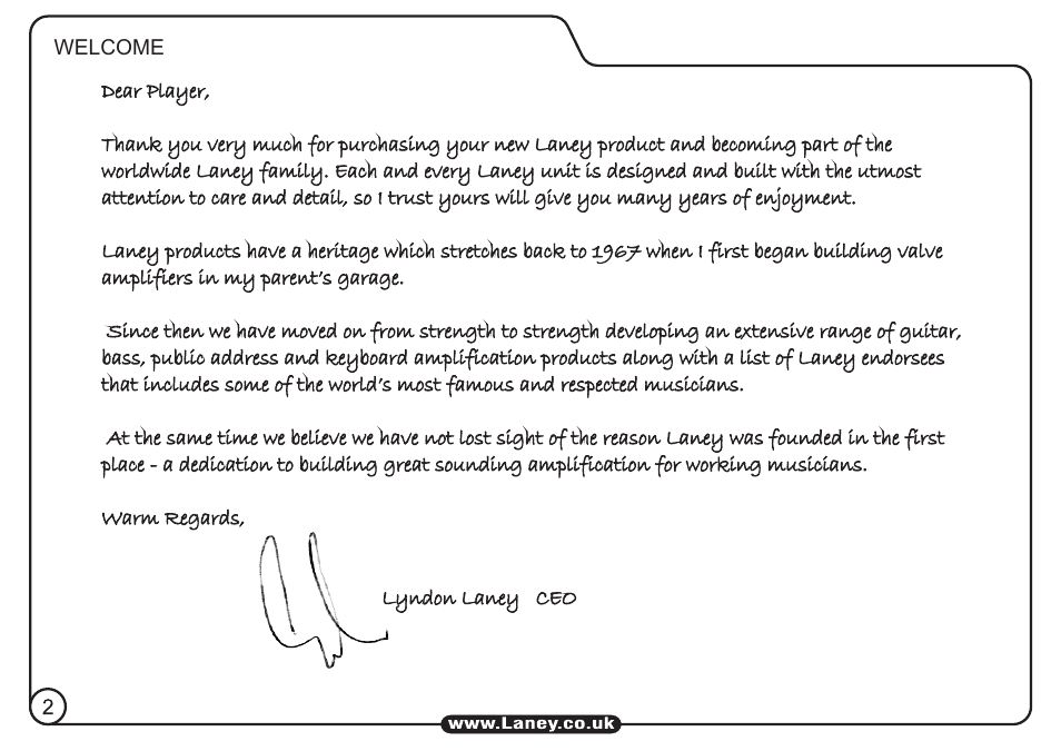 Laney LX10 User Manual | Page 2 / 8