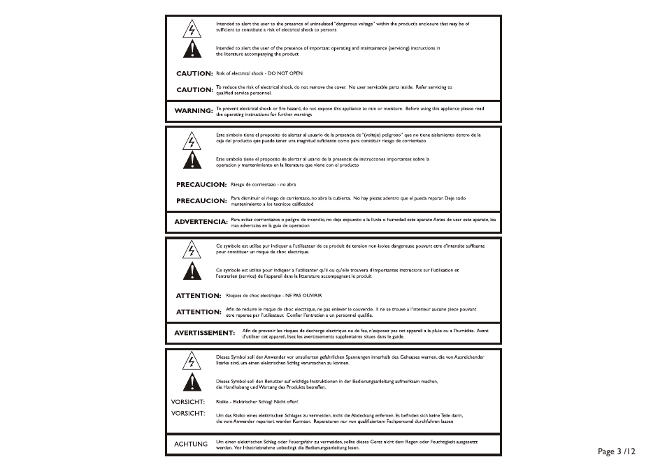 Save these instructions | Laney LX12 User Manual | Page 3 / 12