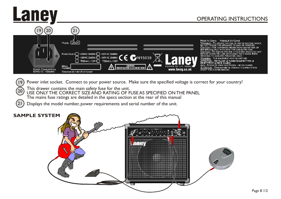 Laney LX35 User Manual | Page 8 / 12