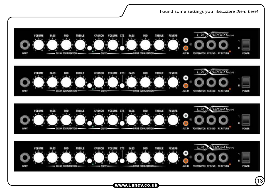 Laney LX120RT User Manual | Page 13 / 16