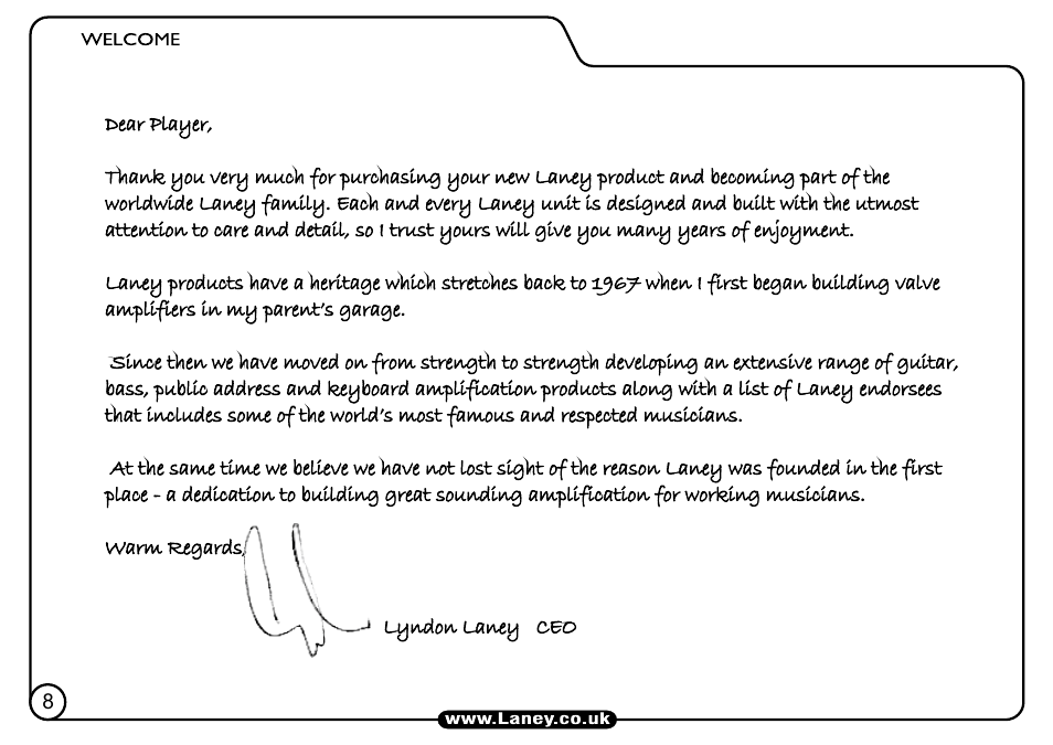 Laney LX120RH User Manual | Page 8 / 16