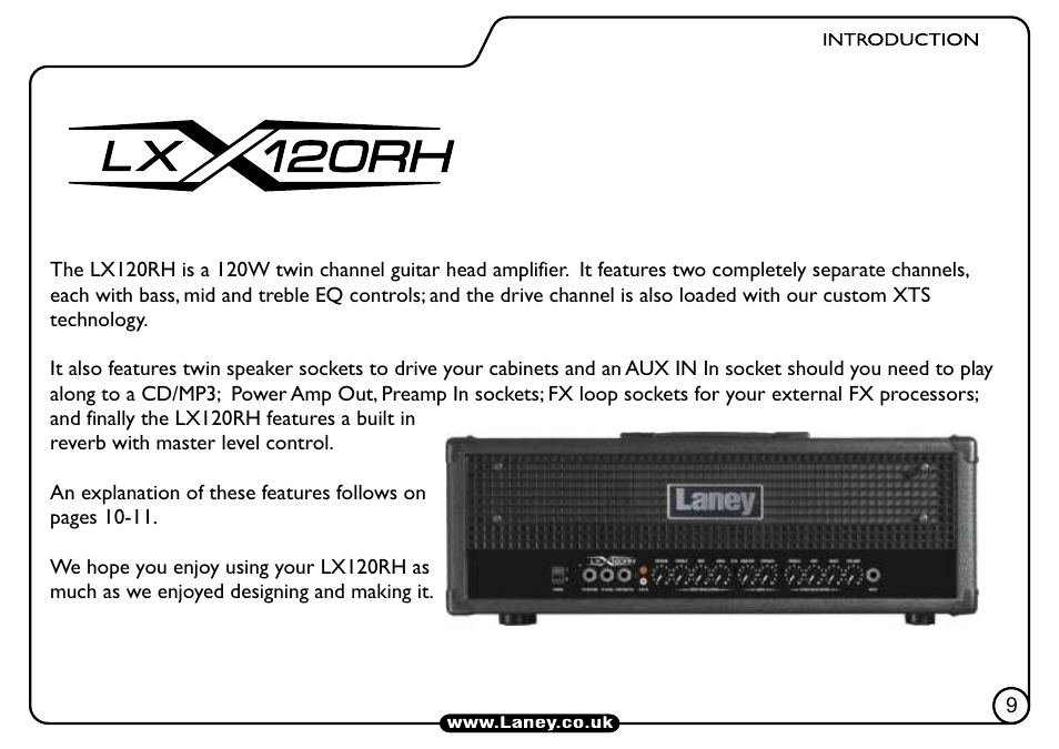 Laney LX120RH User Manual | Page 9 / 16