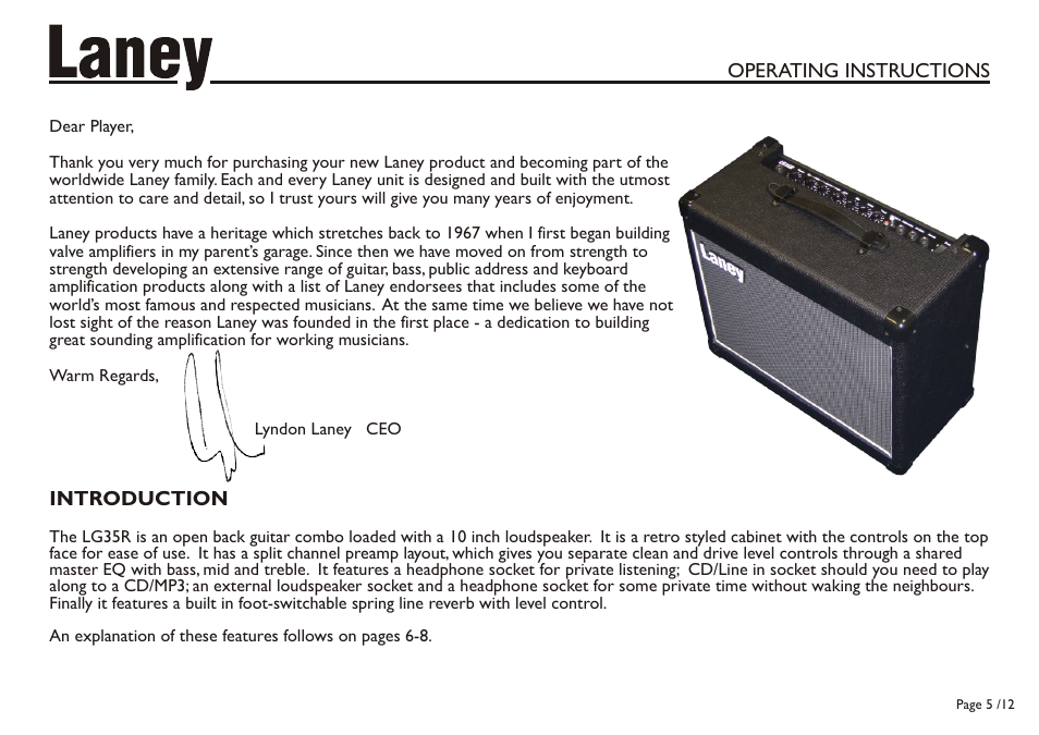 Laney LG35R User Manual | Page 5 / 12