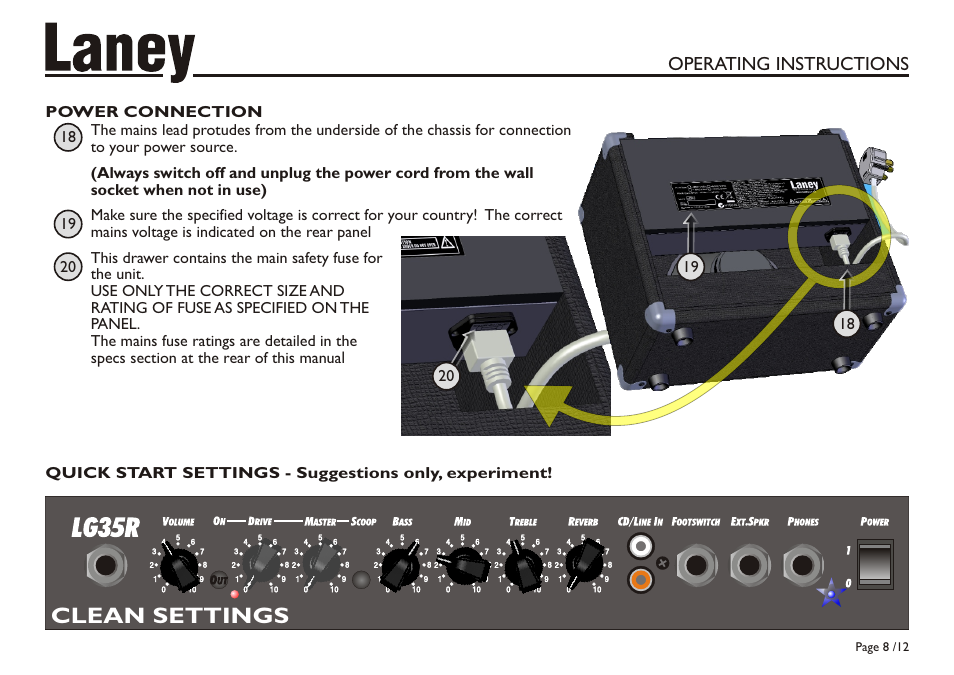 Laney LG35R User Manual | Page 8 / 12