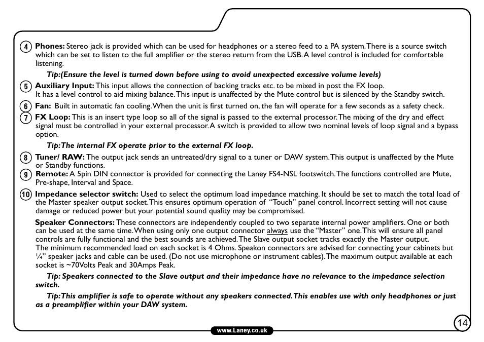 Laney NEXUS-SL User Manual | Page 15 / 24