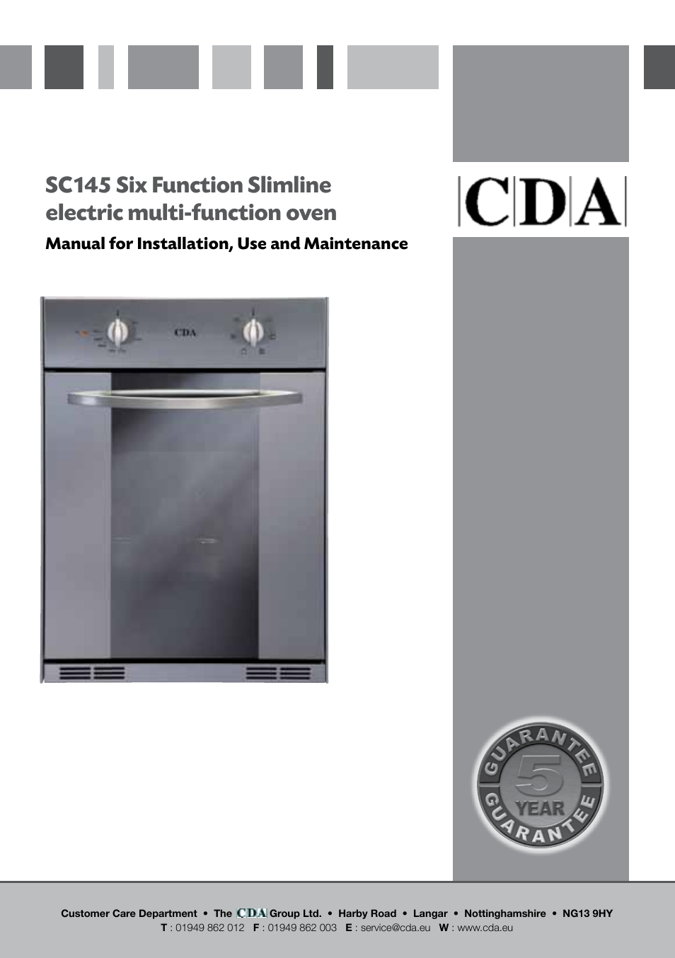 CDA SC145 User Manual | 12 pages