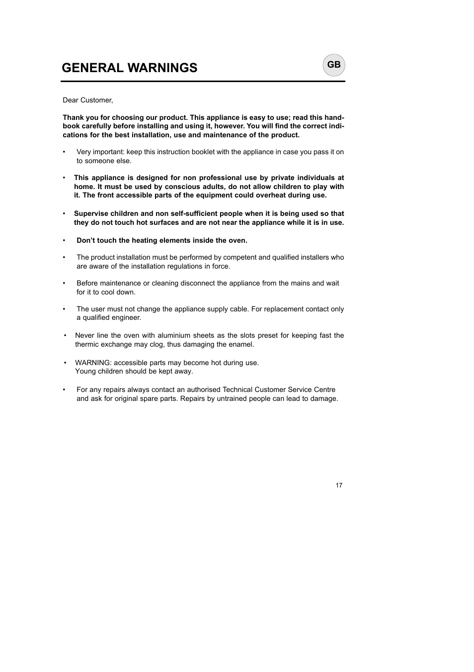 General warnings | CDA SC145 User Manual | Page 2 / 12