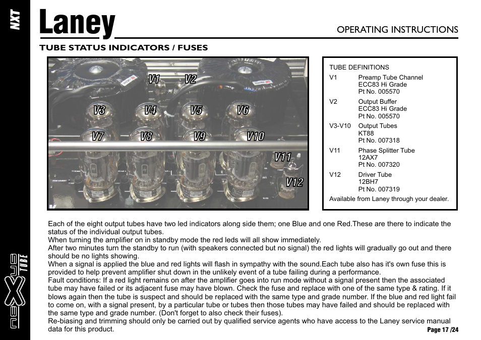 Laney, Nx t | Laney NEXUS-TUBE User Manual | Page 17 / 24