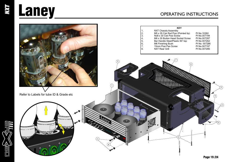 Laney, Nx t, Operating instructions | Laney NEXUS-TUBE User Manual | Page 19 / 24