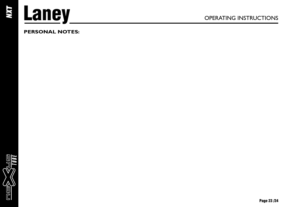 Laney | Laney NEXUS-TUBE User Manual | Page 23 / 24