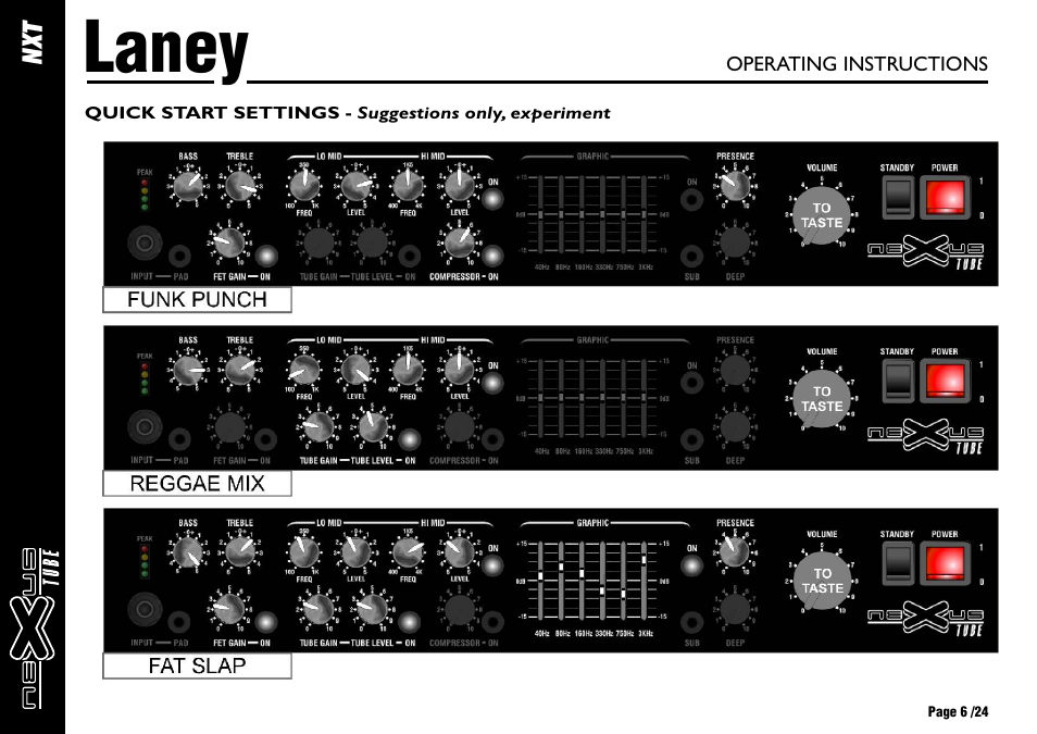 Laney | Laney NEXUS-TUBE User Manual | Page 6 / 24