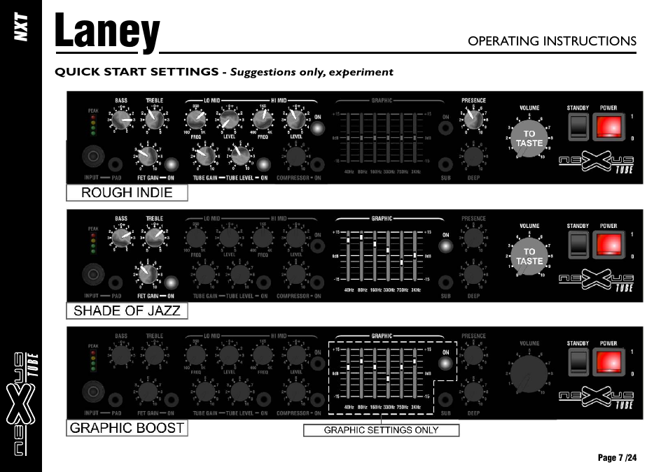 Laney | Laney NEXUS-TUBE User Manual | Page 7 / 24