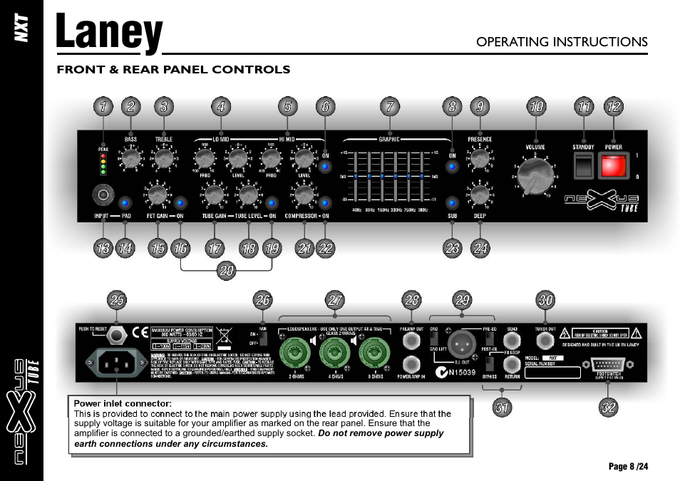Laney | Laney NEXUS-TUBE User Manual | Page 8 / 24