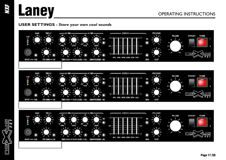 Laney | Laney NEXUS-FET User Manual | Page 17 / 20