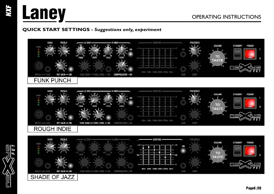 Laney | Laney NEXUS-FET User Manual | Page 6 / 20
