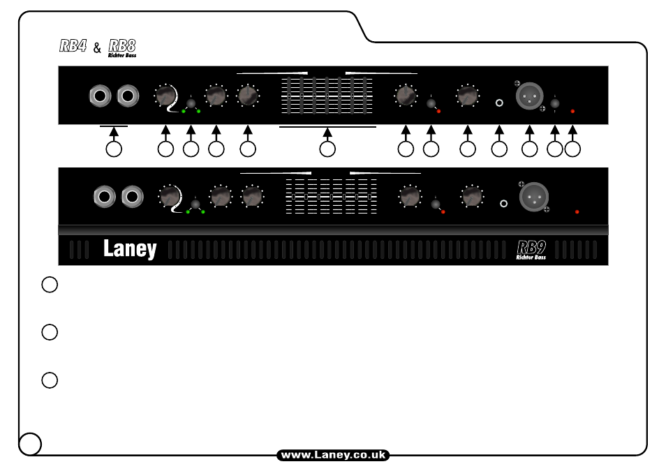 Front panel controls | Laney RB4 User Manual | Page 10 / 16