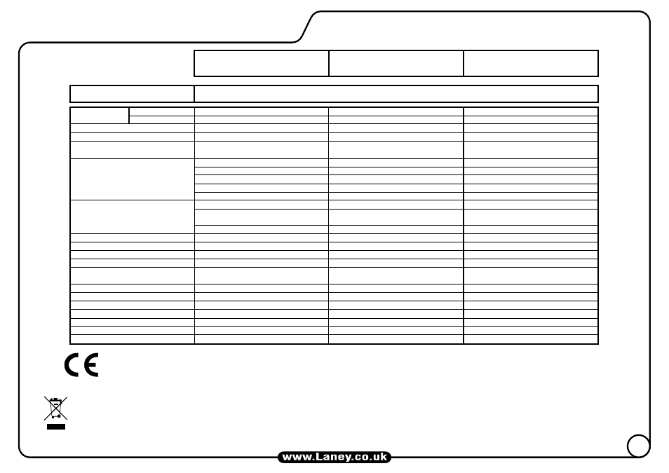 Rb4 rb8, Specifications | Laney RB4 User Manual | Page 7 / 16