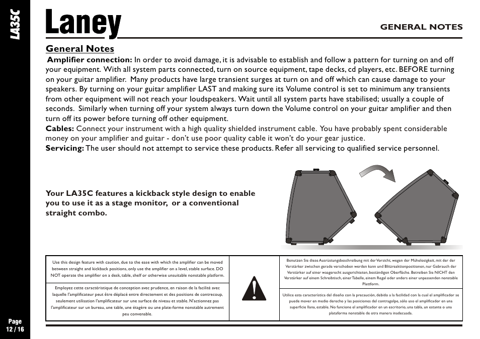 Laney LA35C User Manual | Page 12 / 16