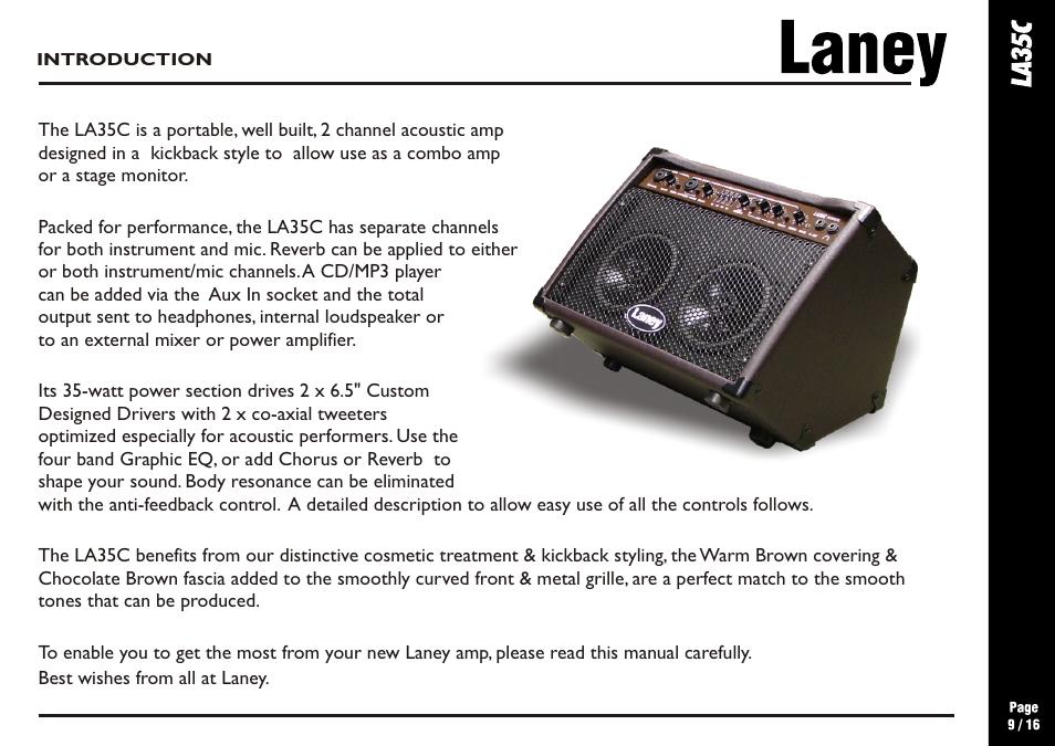 Laney LA35C User Manual | Page 9 / 16