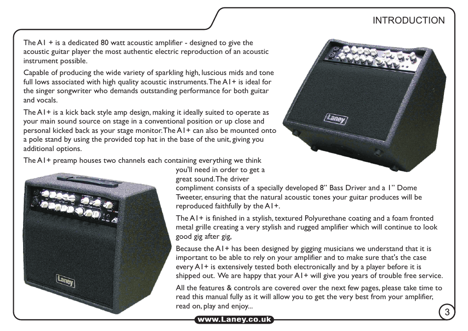 Laney A1 User Manual | Page 3 / 16