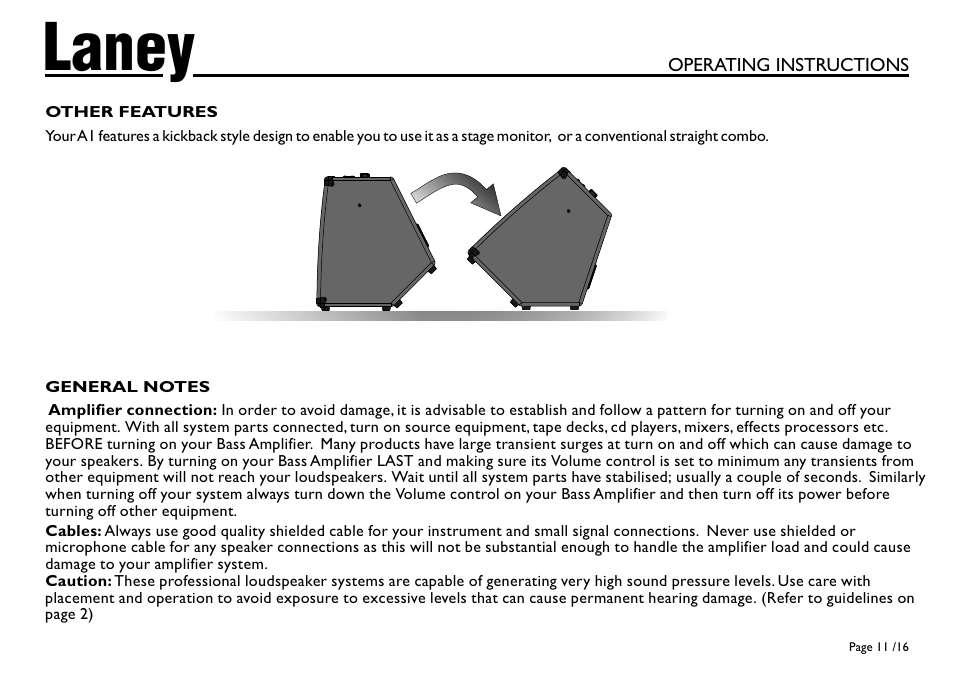 Laney | Laney A1 User Manual | Page 11 / 16