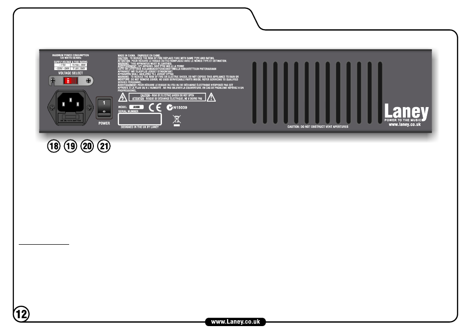 Laney AH40 User Manual | Page 12 / 16