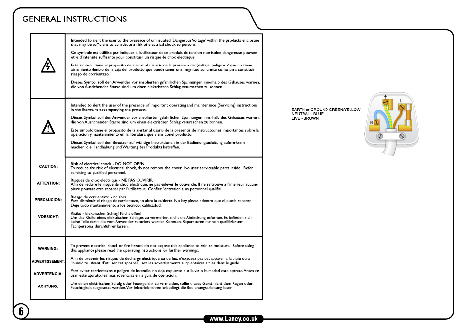 Laney AH150 User Manual | Page 6 / 16