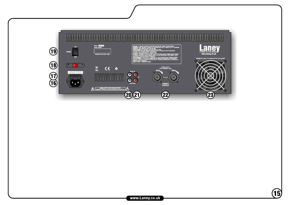 Cd300 rear panel | Laney CD100 User Manual | Page 15 / 20