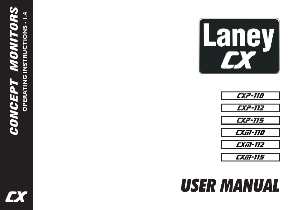 Laney CXM-110 User Manual | 12 pages