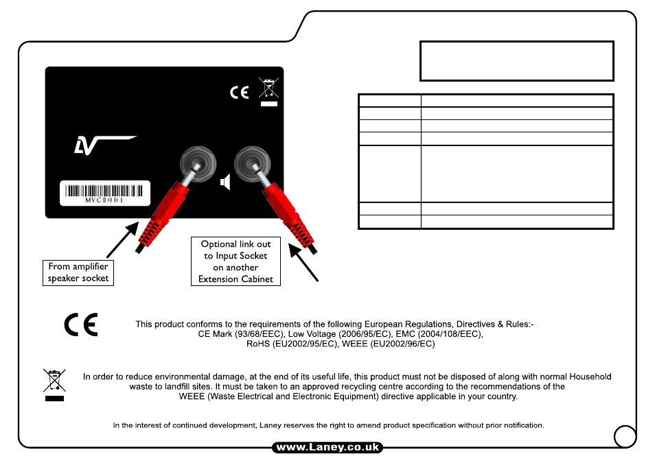 Laney, Lv412a, 412a | Laney LV412A User Manual | Page 7 / 8