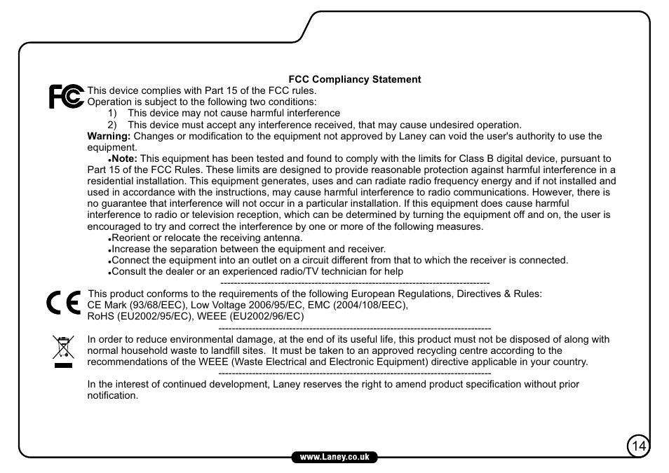 Laney IRT-X User Manual | Page 15 / 20