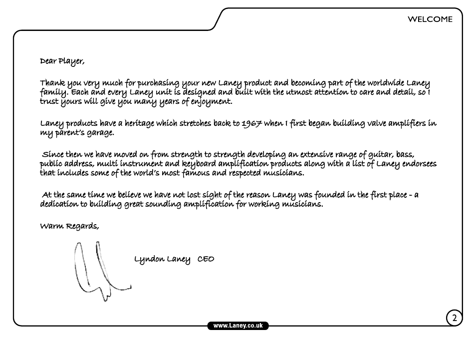 Laney IRT-X User Manual | Page 3 / 20