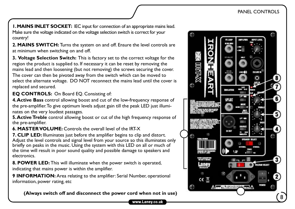 Laney IRT-X User Manual | Page 9 / 20