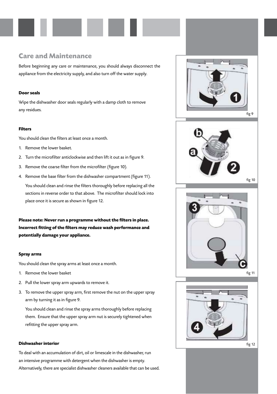 Maintenance and cleaning, Care and maintenance | CDA WF140 User Manual | Page 11 / 16