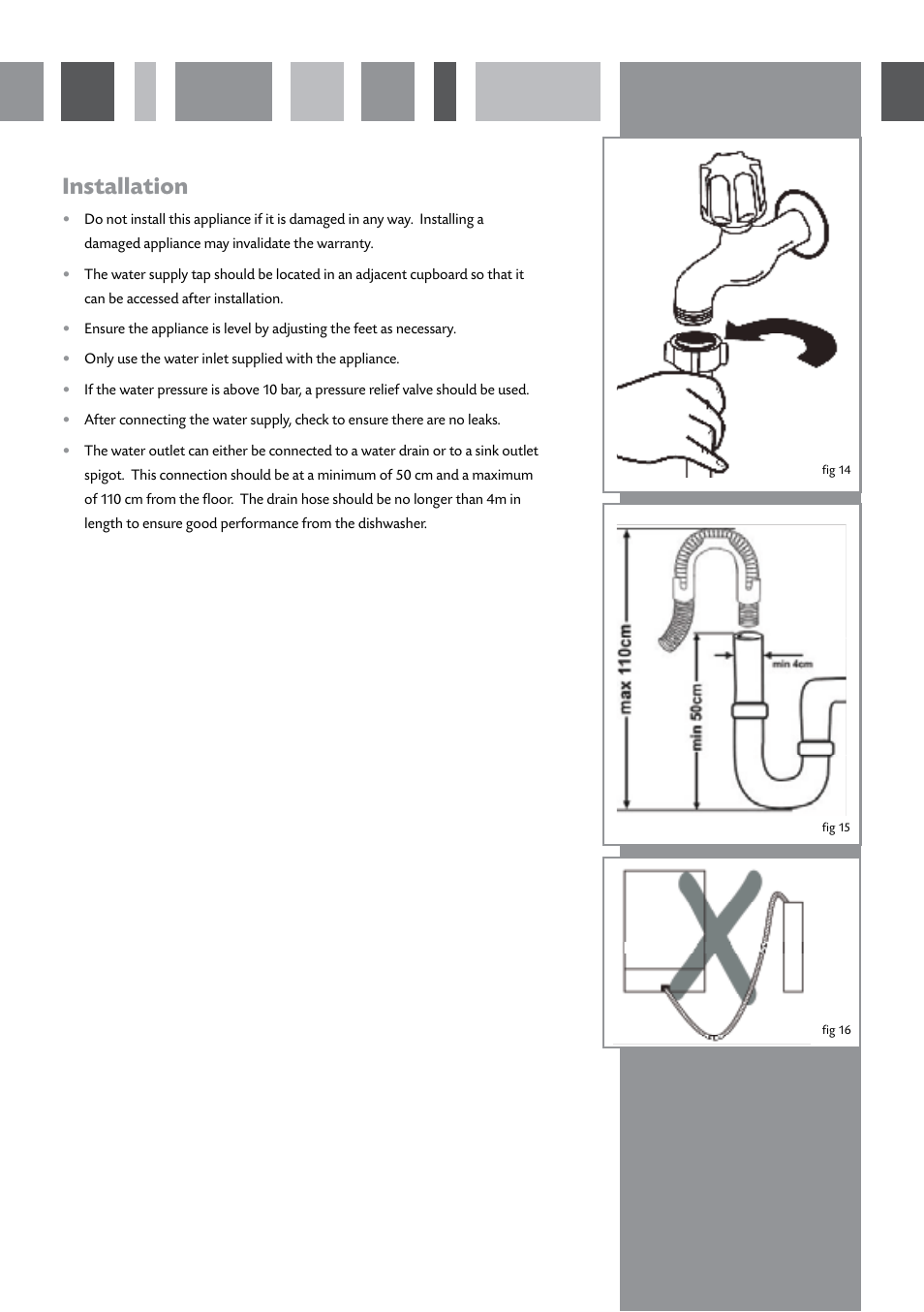 Installation | CDA WF140 User Manual | Page 15 / 16